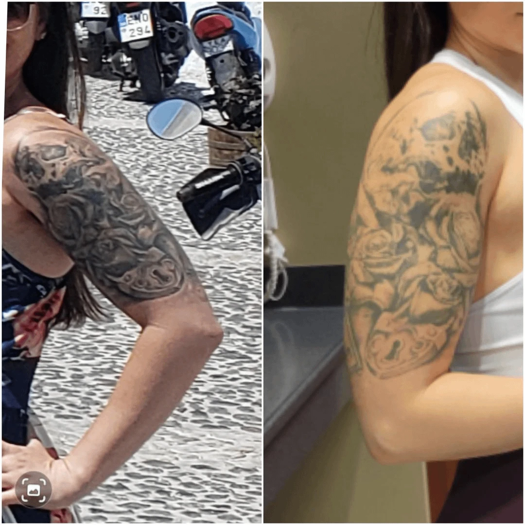 Half Sleeve tattoo on Upper Arm